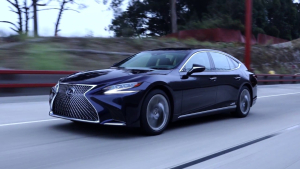 The New Lexus LS.  We tried to run over our producer